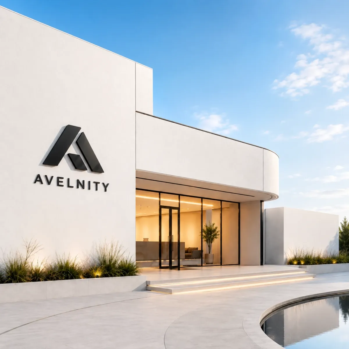AVELNITY オフィスのエントランス